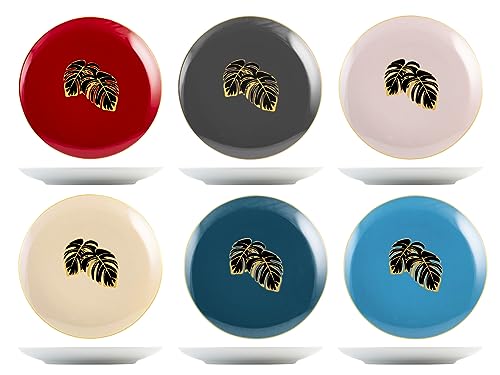 H&H Set 6 Piatti Frutta Botanical Winter New Bone China Cm21