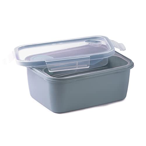 Snips | Lunch Box Rettangolare - Snipslock Lunch Box Rect. | Coperchio Con 4 Chiusure Di Sicurezza | 1,50 Lt | 21X17X9 | Made In Italy | 0% Bpa E Phth