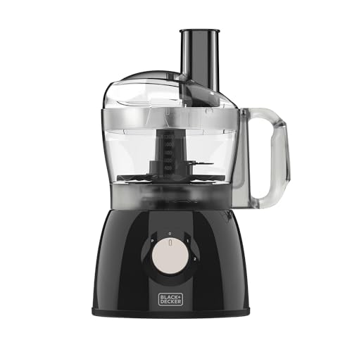 Black+Decker Bxfpa600E - Tritatutto, Potenza 600W, Capacità 1,2L, Disco Reversibile, 2 Velocità, Lame In Acciaio Inox, Blocco Di Sicurezza Su Ciotola