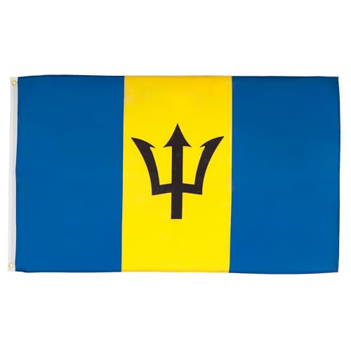 Az Flag Bandiera Barbados 150X90Cm - Bandiera Barbadiana 90 X 150 Cm