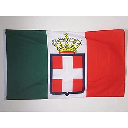 Bandiera Regno D'Italia Corona 150X90Cm - Bandiera Reale Italiana 90 X 150 Cm - Az Flag