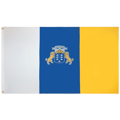 Az Flag Bandiera Isole Canarie 150X90Cm - Bandiera Canarias In Spagna 90 X 150 Cm