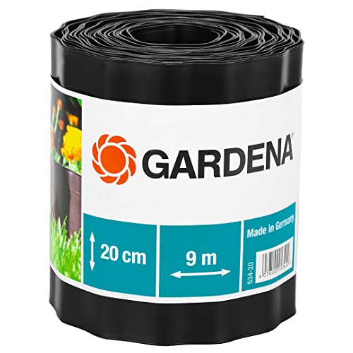 Gardena Lawn Border 20 Cm Di Altezza: Confine Del Prato, Anche Per Letti, 9 M, Impedisce La Propagazione Delle Radici, In Plastica, Marrone (534-20)