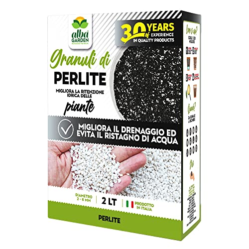 Albagarden - Perlite Per Piante - Perlite Giardinaggio Ideale Per Piante In Vaso, Giardino E Orto - 100% Roccia Vulcanica Naturale Porosa Per Terricci