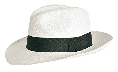 Verdemax 5043 - Cappello Panama In Paglia Naturale, Taglia 55-57-59, Colore: Bianco