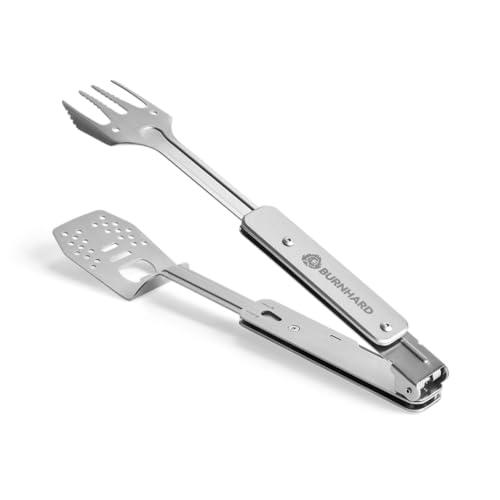 Multi-Utensile 4 In 1 Per Grigliare, Utilizzabile Come Pinza, Forchettone, Spatola E Apribottiglie, Utensili Barbecue, Attrezi Bbq En Acciaio Inox E A