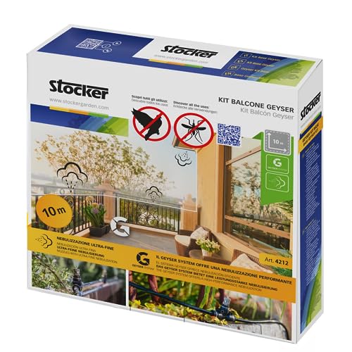 Stocker - Kit Balcone Geyser 10 M Tubo + 3 Ugelli + 3 Raccordi T + 1 Tappo