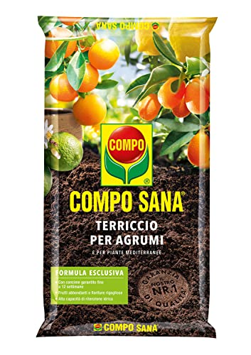 Compo Sana Terriccio Per Agrumi, Per Agrumi E Piante Mediterranee, Con Aggiunta Di Argilla, Sacco 50 L