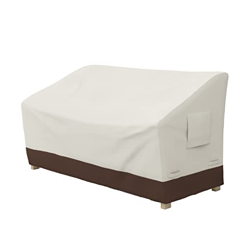 Amazon Basics Telo Di Copertura Sagomato Per Panca A 3 Posti, Beige/Marrone Chiaro
