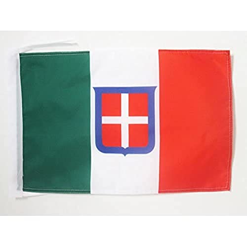 Az Flag Bandiera Regno D'Italia 1861-1946 45X30Cm - Bandierina Reale Italiana 30 X 45 Cm Cordicelle