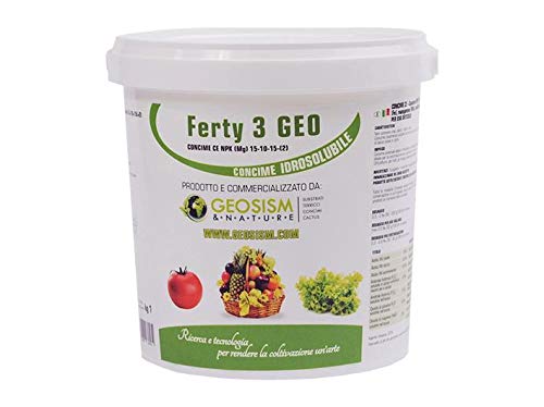 Ferty 3, Npk(Mg) 15-10-15+(2) + Microelementi (1 Kg), Concime In Polvere Idrosolubile Per Piante E Fiori