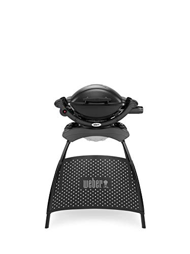 Weber Q1000 Barbecue A Gas, 43 X 32 Cm, Con Supporto, Nero (50010353)