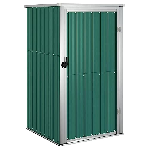 Vidaxl Capanno Per Attrezzi Verde 88X89X161 Cm Acciaio Zincato