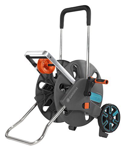 Gardena Cleverroll L Easy: Carrello Avvolgitubo, Capacità Fino 100 M, Comoda Conduzione Del Tubo, Robusto Telaio Metallico, Nipplo Antigoccia (18520-2