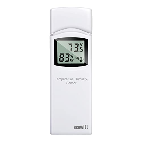 Sensore Ecowitt, Termometro Igrometro Wireless Multicanale Sensore Di Temperatura E Umidità (1 Sensore) - Solo Accessorio, Non Utilizzabile Da Solo Wh