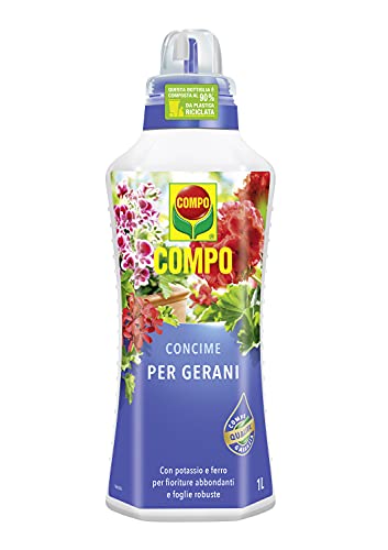 Compo Concime Per Gerani, Liquido, Per Fioriture Magnifiche E Foglie Robuste, 1 L