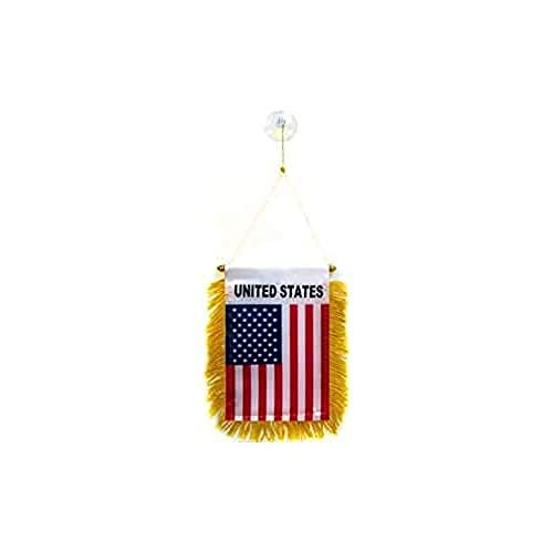 Az Flag Gagliardetto Stati Uniti 15X10Cm Con Ventosa - Bandierina Per Auto Americana – Usa 10 X 15 Cm