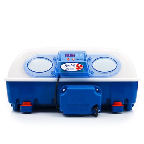 Borotto Real 49 Plus Automatica - Incubatrice Professionale Brevettata, Girauova Automatico, Materiale Termoisolante Con Antibatterico - Per 49 Uova O