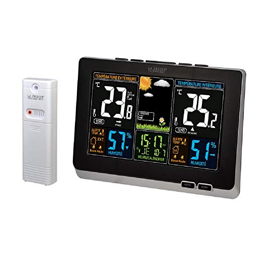 La Crosse Technology Ws6828-Bla - Stazione Meteo Con Schermo A Colori, Colore: Nero