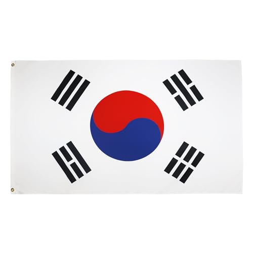 Az Flag Bandiera Corea Del Sud 150X90Cm - Gran Bandiera Sudcoreana 90 X 150 Cm Poliestere Leggero - Bandiere