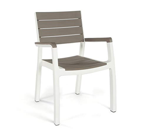 Keter Sedia Harmony Con Braccioli, Graffite/Bianco, 59X80X66