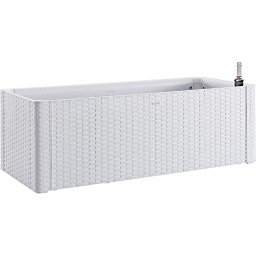 Fioriera Rettangolare 100X43 H33, 90 Deluxe Senza Spalliera Bianca