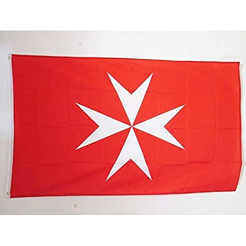 Az Flag Bandiera Attività Sovrano Ordine Di Malta 150X90Cm - Bandiera San Giovanni Di Gerusalemme 90 X 150 Cm