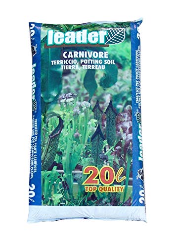Leader Terriccio Per Piante Carnivore 20Lt - Miscela Di Torba Acida Baltica Ph 4,5 Di Ottima Qualità E Perlite - Per Dionea, Sarracenia Ecc