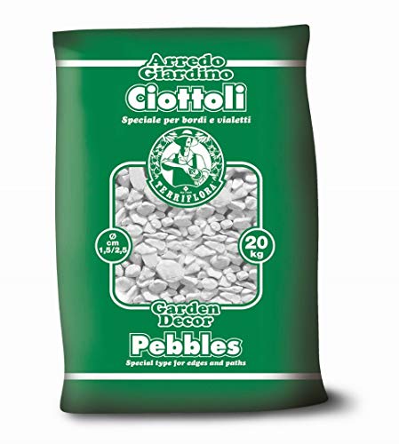 Buystar Ciottoli In Marmo Bianco Di Carrara Ø 25/40 Mm Sacco Da 20 Kg Per Vasi