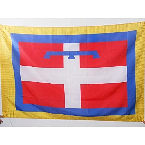 Az Flag Bandiera Piemonte 150X90Cm - Bandiera Piemontese - Regione Italia 90 X 150 Cm Foro Per Asta