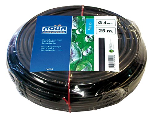 Aqua Control C4020 - Confezione Da 5 Micro Tubi A Goccia, 4 Mm, Nero, 2500 X 0,4 X 0,4 Cm