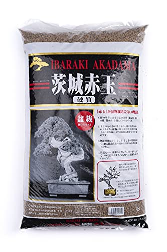 Akadama Hard Quality Ibaraki Lt. 14 - Grano Fine-Medio (2-5 Mm) Bonsai Piante (Japan) (Substrato Giapponese Neutro)