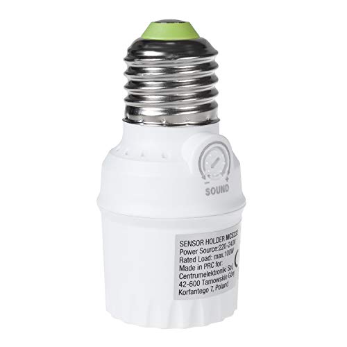 Maclean Mce 232 Portalampada Con Sensore Sonoro Acutsico 100W 30Db - Gamma 90Db