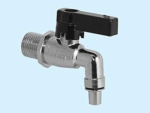Rubinetto A Sfera Drop Olio 1/2" Cromato X Fusti Olio Con Beccuccio Fino E Guarnizioni