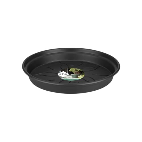 Elho Green Basics Sottovaso, Nero, 25 Cm
