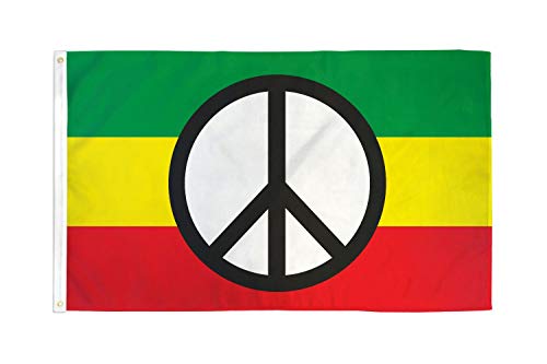 Az Flag Bandiera Pace Rasta 150X90Cm - Bandiera Rasta - Bob Marley 90 X 150 Cm