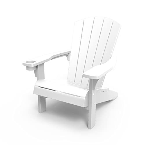 Keter Alpine Adirondack - Sedia Da Giardino, Colore: Bianco