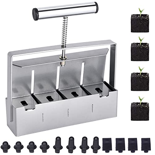 Transplant Manuale Soil Block Maker Micro Blocco Del Suolo Set 2 Pollici Blocco Del Suolo Strumento Di Blocco Del Suolo Per Semina Vassoio Stater