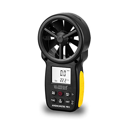 La Crosse Technology - Ws9501 Anemometro Manuale Digitale E Connessione Computer - Nero/Giallo