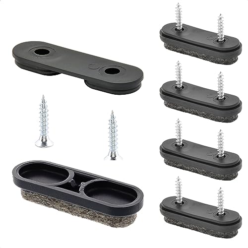 Wagner Quickclick® Tandem Feltrini Per Sedie E Mobili I Set Da Avvitare Di 4X Base + 8X Vite + 4X Inserto Di Scorrimento Intercambiabile - Feltro Di L