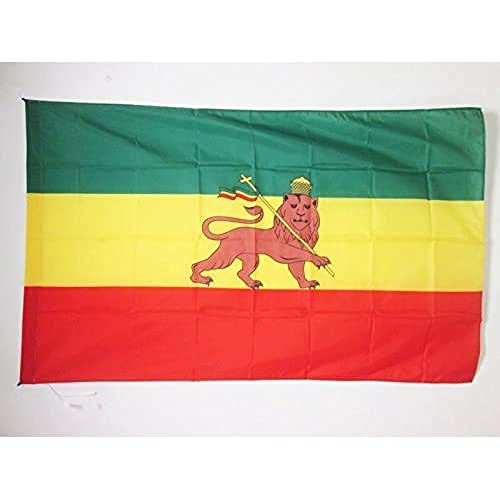 Bandiera Etiopia 1897-1974 150X90Cm - Bandiera Storica Etiope 90 X 150 Cm Foro Per Asta - Az Flag