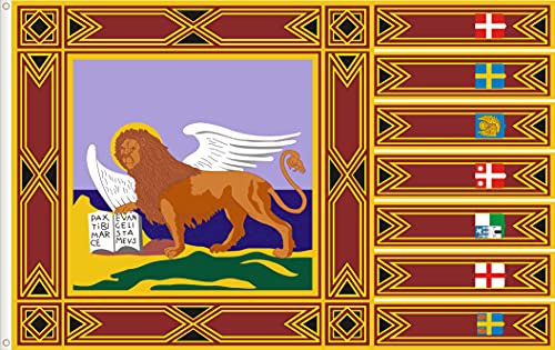 Bandiera Del Veneto. Qualità Raso Premium. Dimensioni Grande 150X90