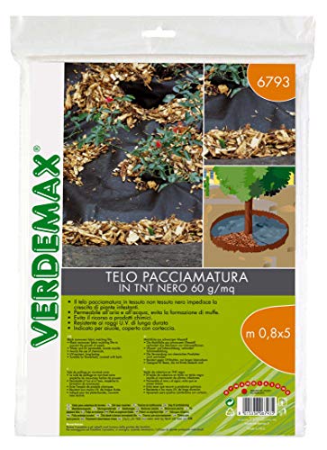 Verdemax 6793 Telo Pacciamatura In Tnt Nero Mt 0,8X5