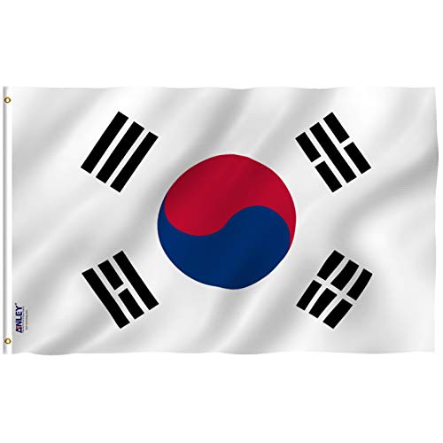 Anley Fly Breeze 3X5 Piedi Bandiera Corea Del Sud - Colore Vivido E Resistente Ai Raggi Uv - Testata In Tela E Doppie Cuciture - Bandiera Nazionale Su