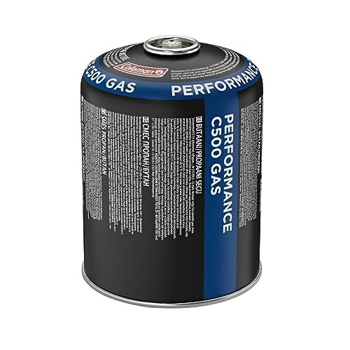 Coleman C500 Performance Bombola Gas Con Valvola, Per Fornelli Da Campeggio, Cartuccia Compatta E Richiudibile, Verde