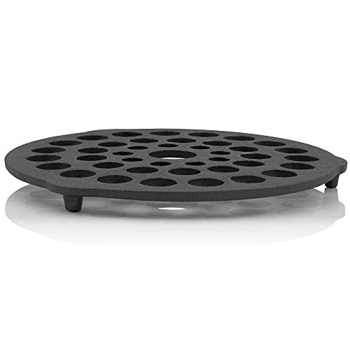 Bbq-Toro Inserto Per Dutch Oven I Ø 20 Cm 3 Gambe, Padella, Griglia Impilabile In Ghisa, Sottobicchieri E Griglia In Ghisa I Rotondo
