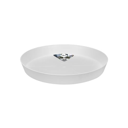 Elho Loft Urban Saucer Round 41 - Sottovaso Per Esterno Accessori - Ø 41.0 X H 5.2 Cm - Bianco/Silky White