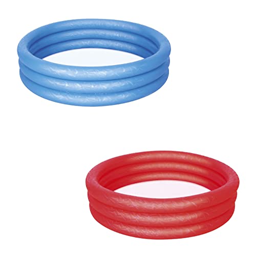 Bestway 51025-17 Splash And Play Three Ring Play Paddling Pool - Multi-Colour, 1.22 M X 25 Cm
