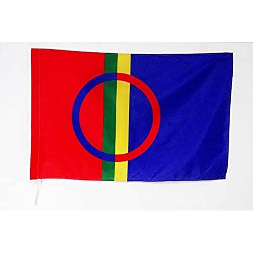 Az Flag Bandiera Sami Della Lapponia 150X90Cm - Bandiera Dei Lappóni 90 X 150 Cm Foro Per Asta