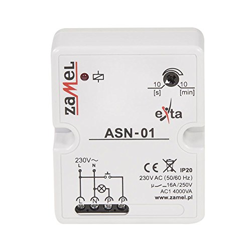 Zamel Asn-01 - Interruttore Di Ritardo, Colore: Bianco
